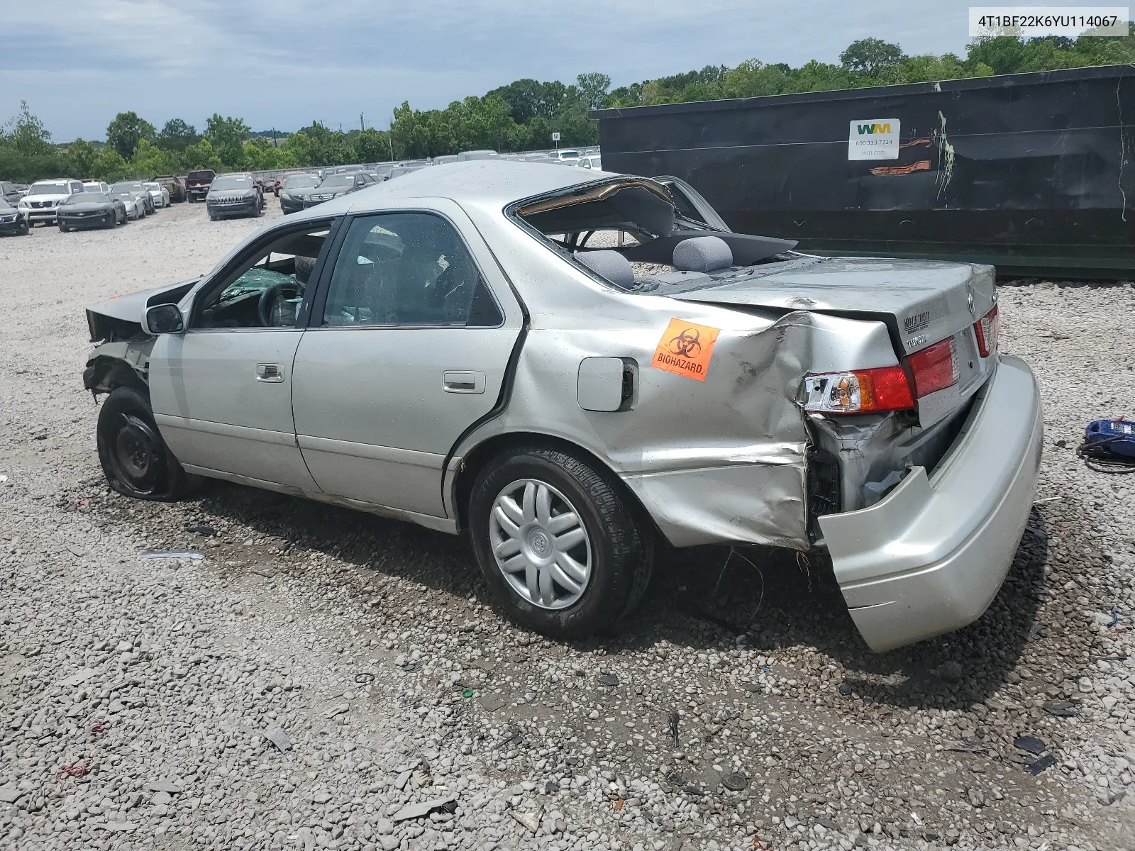 2000 Toyota Camry Le VIN: 4T1BF22K6YU114067 Lot: 53437084