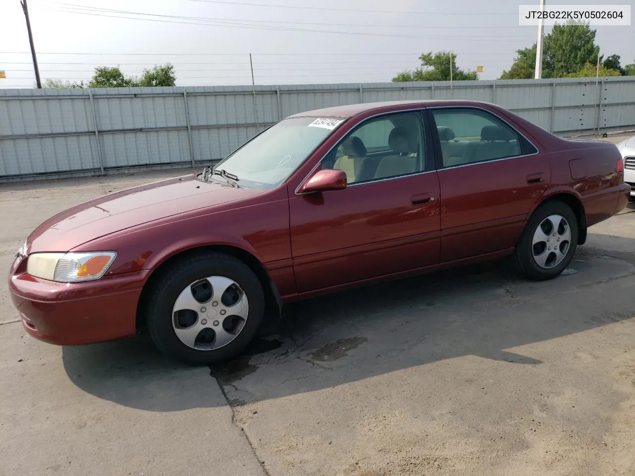 2000 Toyota Camry Ce VIN: JT2BG22K5Y0502604 Lot: 62347494