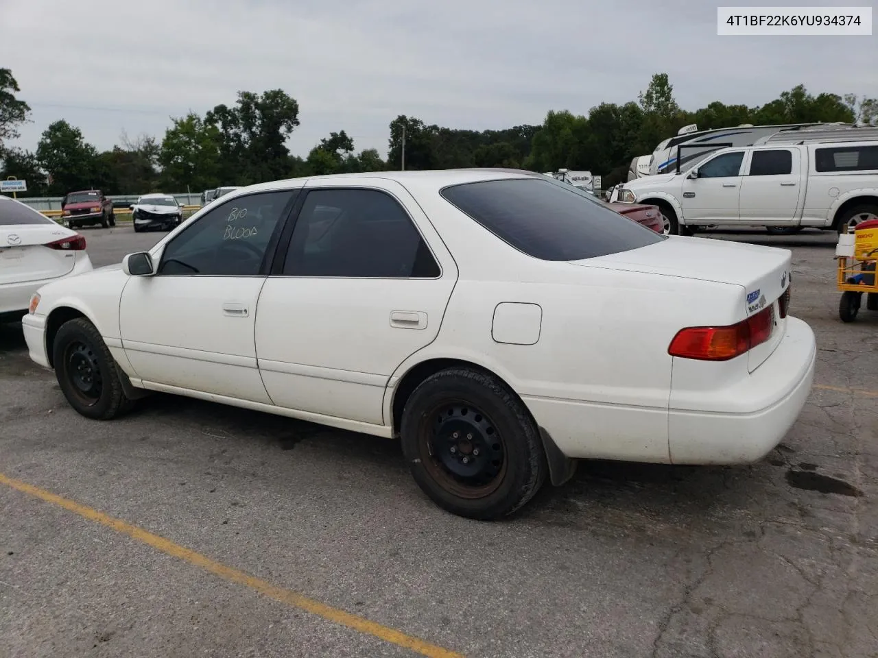 2000 Toyota Camry Le VIN: 4T1BF22K6YU934374 Lot: 69818694