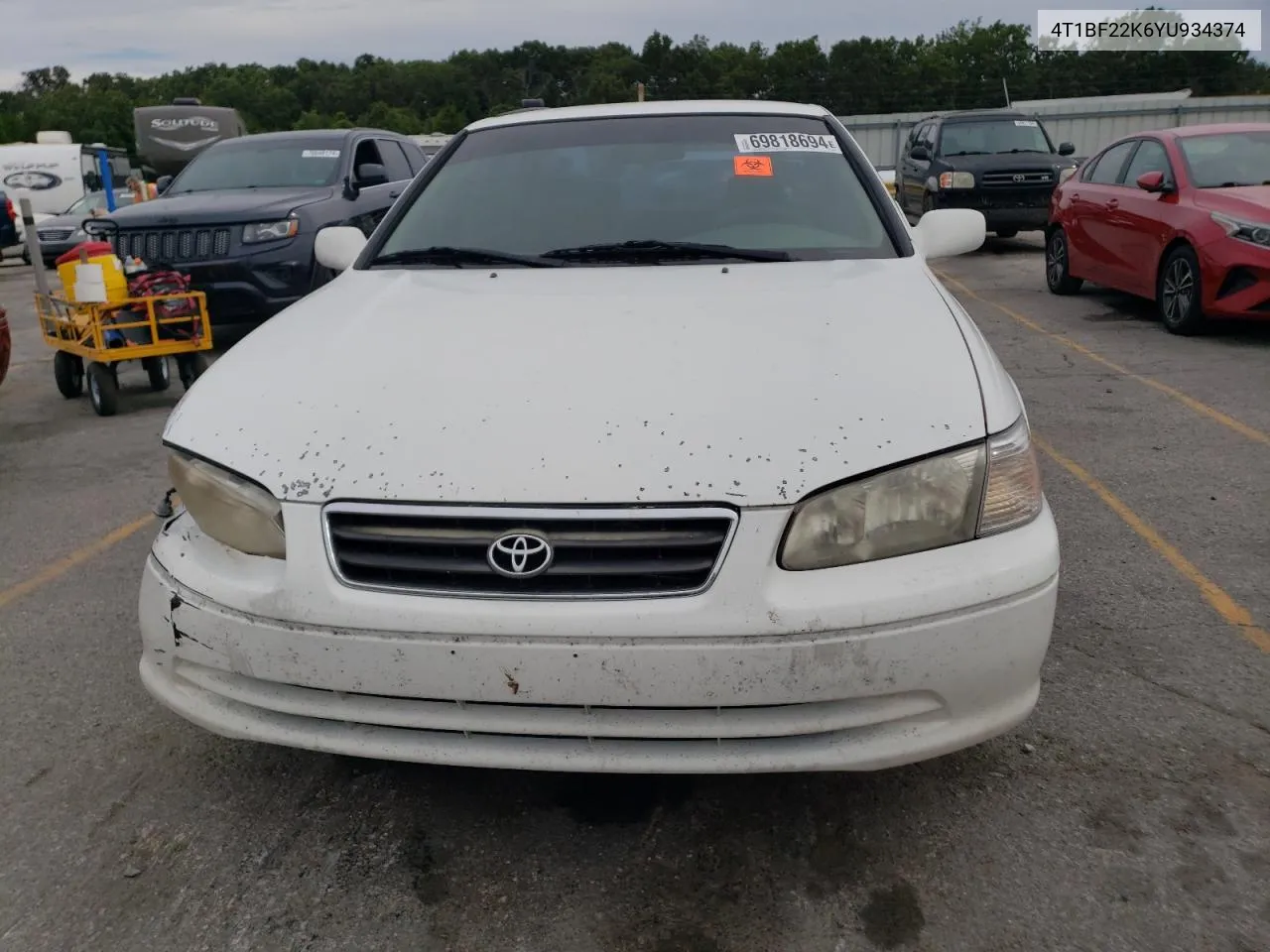 2000 Toyota Camry Le VIN: 4T1BF22K6YU934374 Lot: 69818694