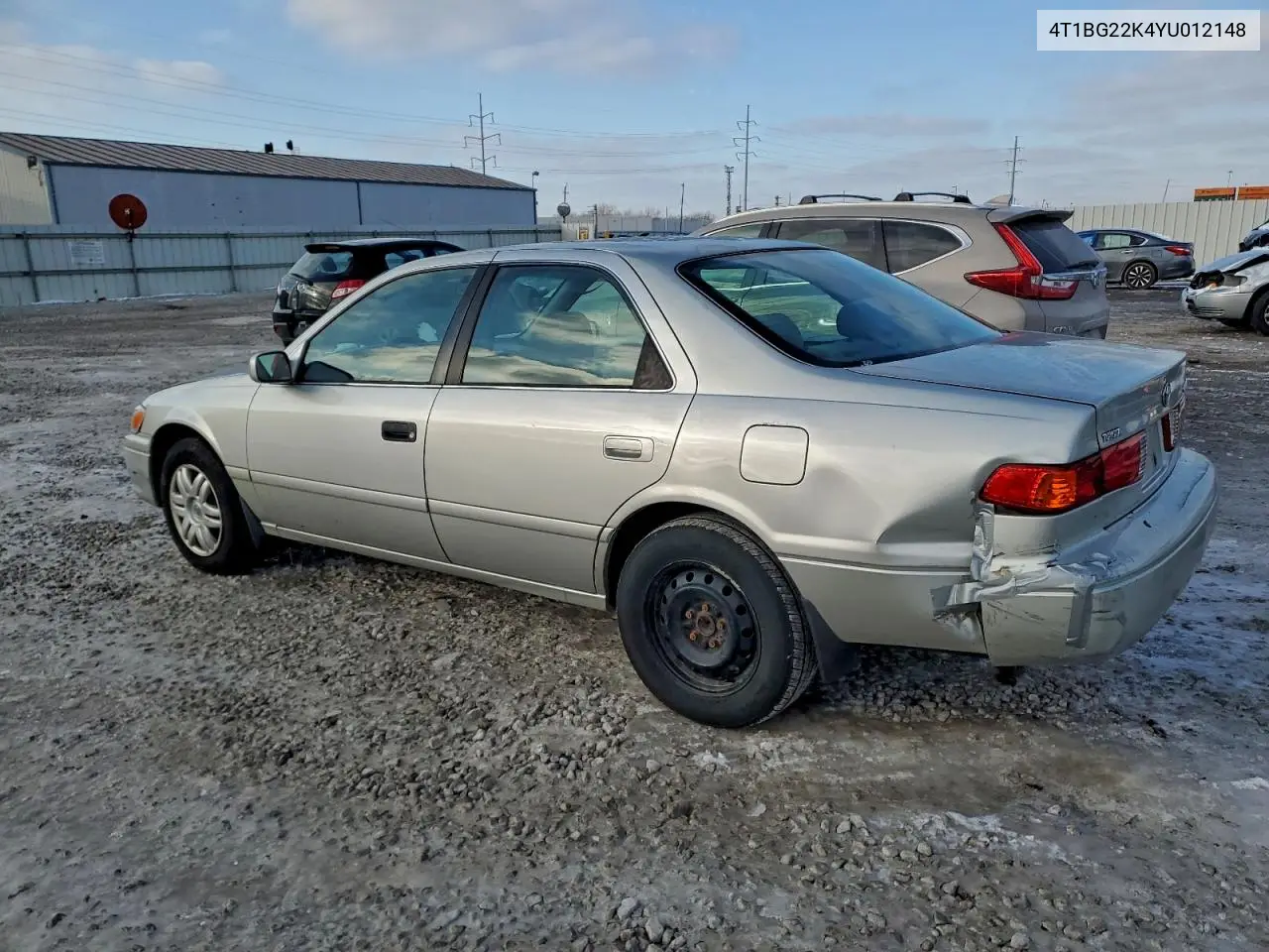 4T1BG22K4YU012148 2000 Toyota Camry Ce