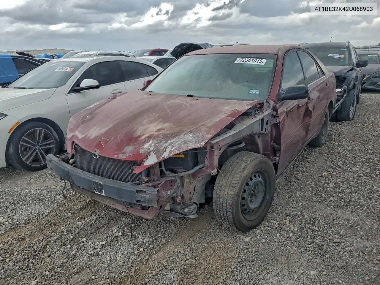 4T1BE32K42U068903 2002 Toyota Camry Le