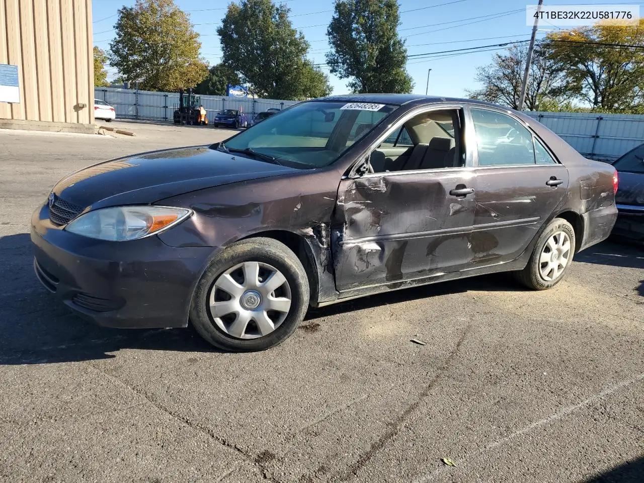 4T1BE32K22U581776 2002 Toyota Camry Le