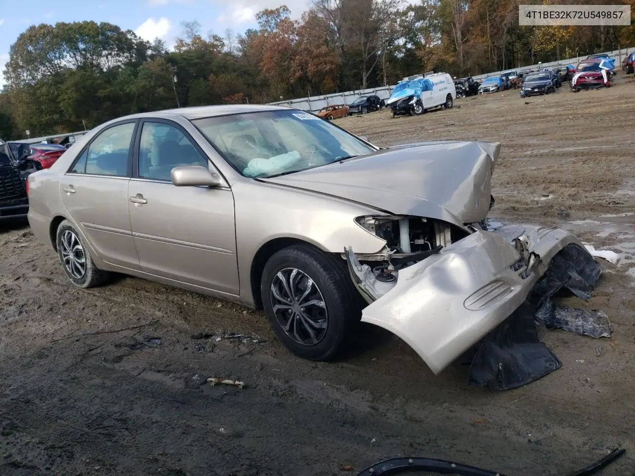 4T1BE32K72U549857 2002 Toyota Camry Le