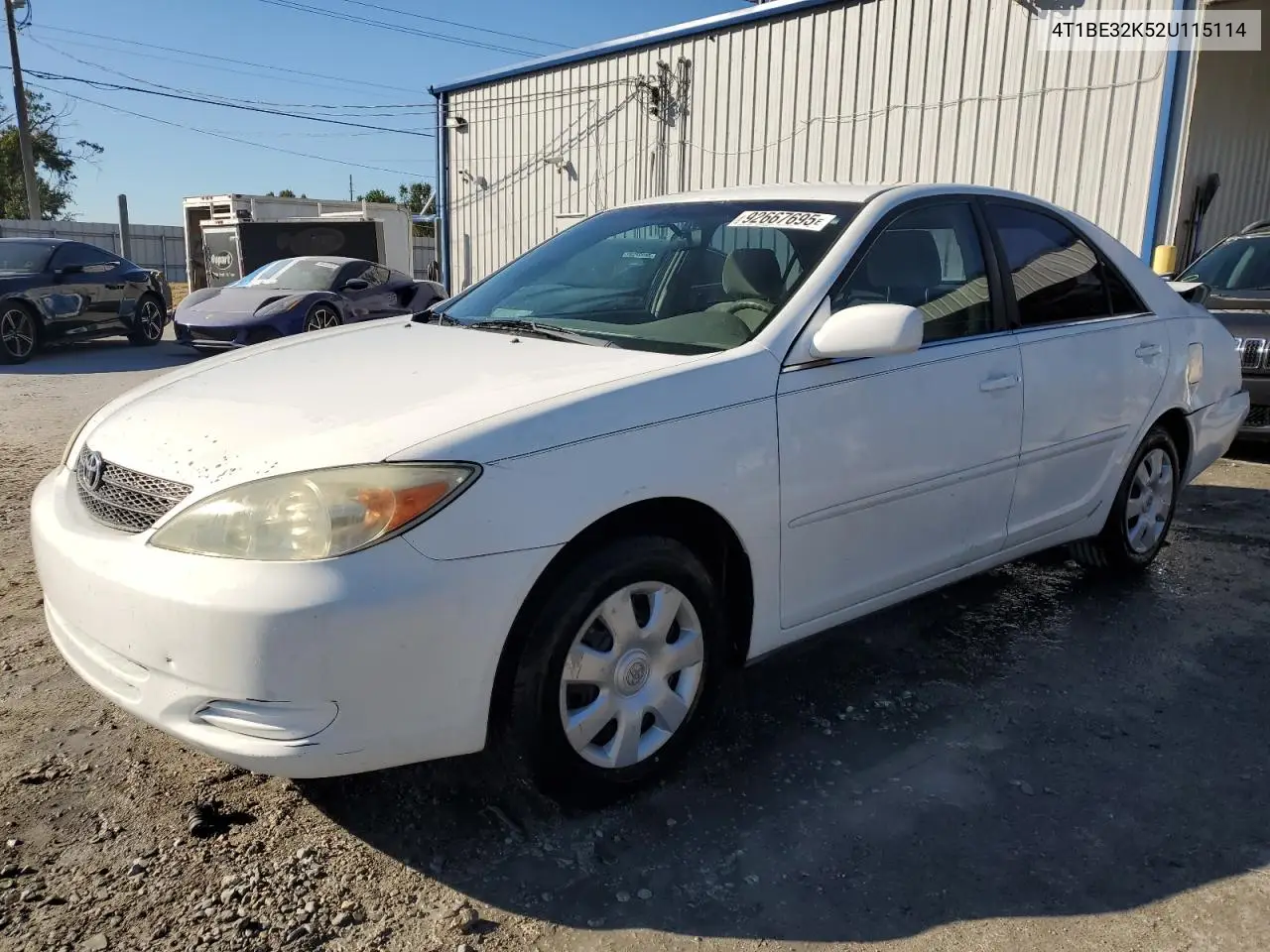 4T1BE32K52U115114 2002 Toyota Camry Le
