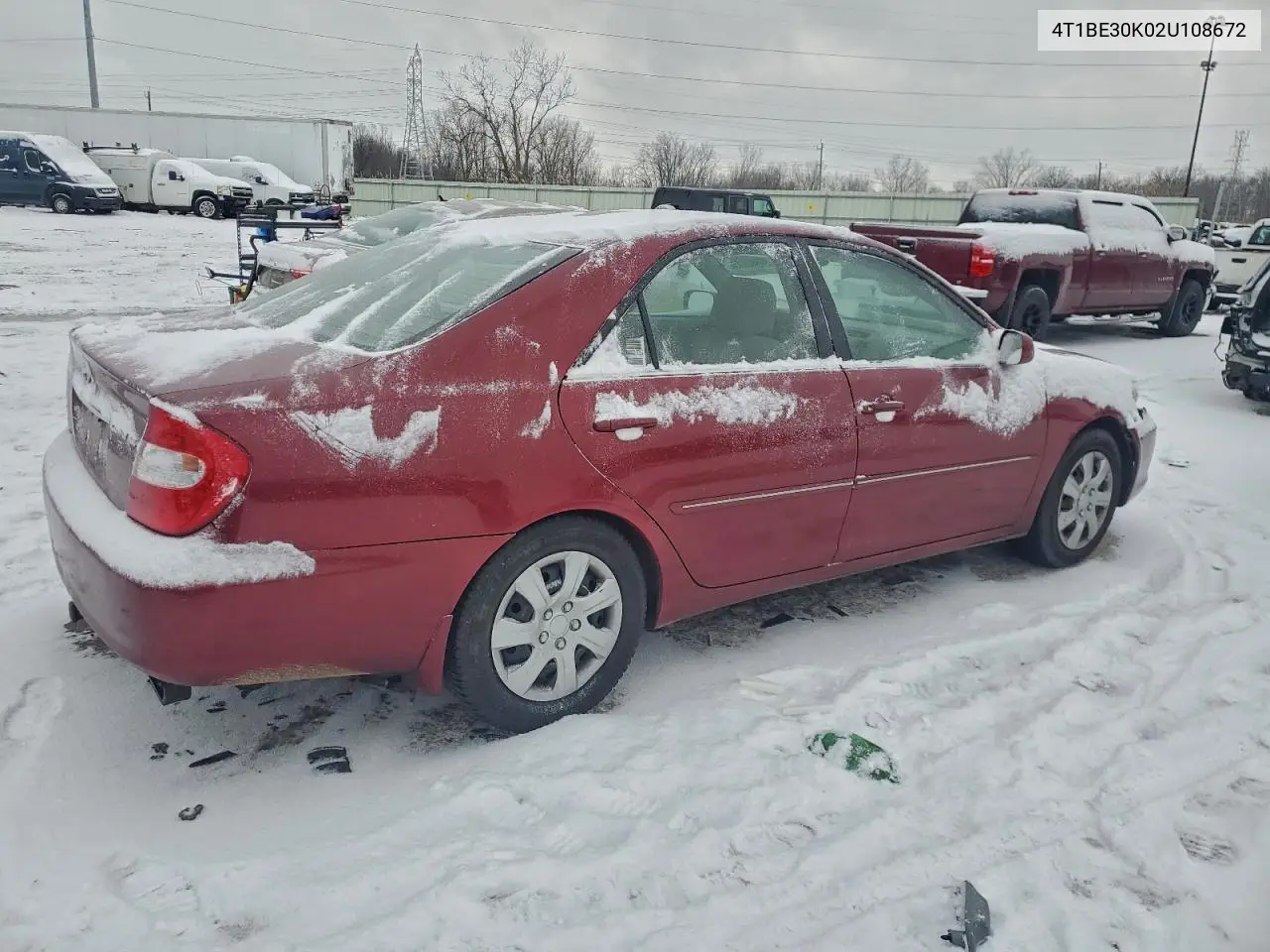4T1BE30K02U108672 2002 Toyota Camry Le