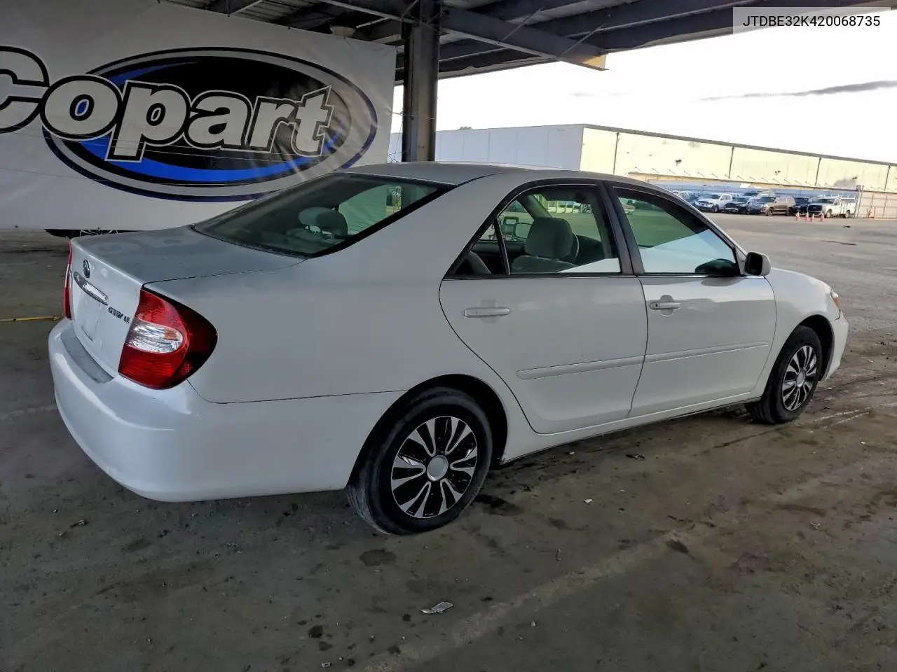 JTDBE32K420068735 2002 Toyota Camry Le