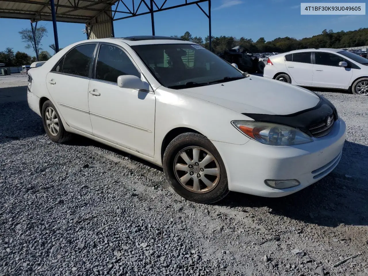 4T1BF30K93U049605 2003 Toyota Camry Le