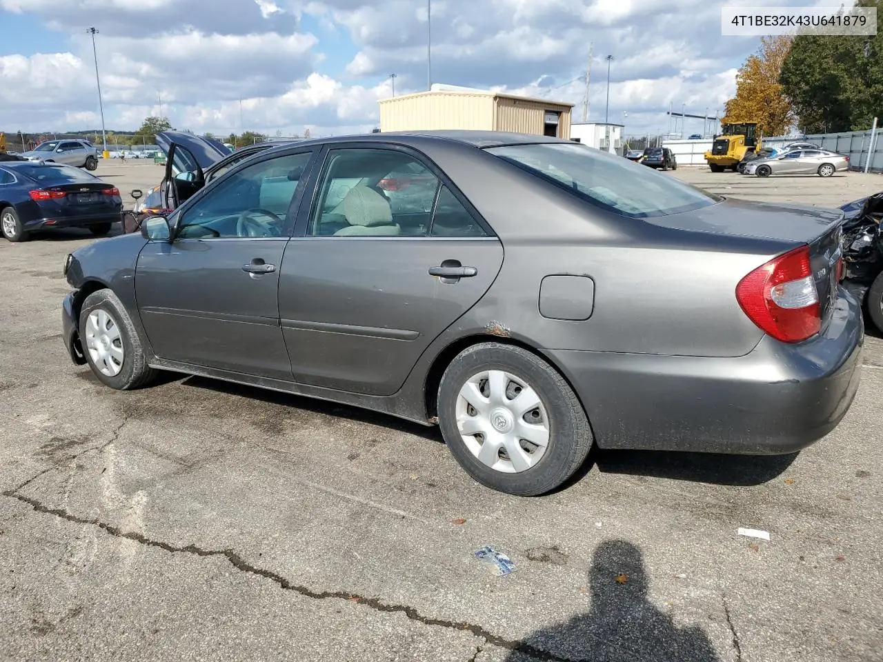 4T1BE32K43U641879 2003 Toyota Camry Le