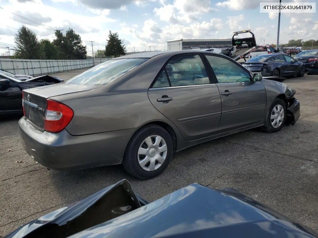 4T1BE32K43U641879 2003 Toyota Camry Le