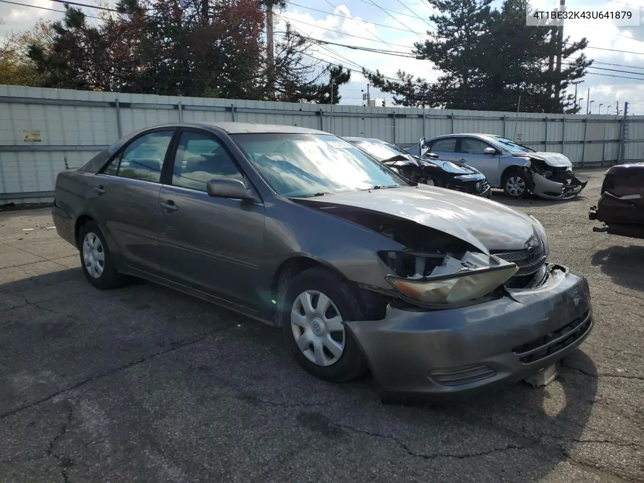 4T1BE32K43U641879 2003 Toyota Camry Le