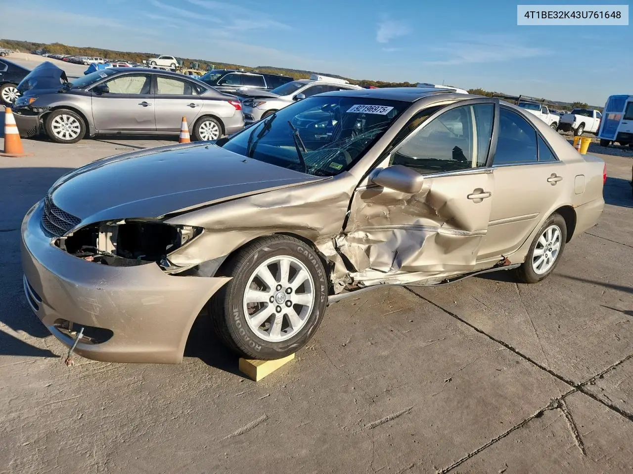 4T1BE32K43U761648 2003 Toyota Camry Le