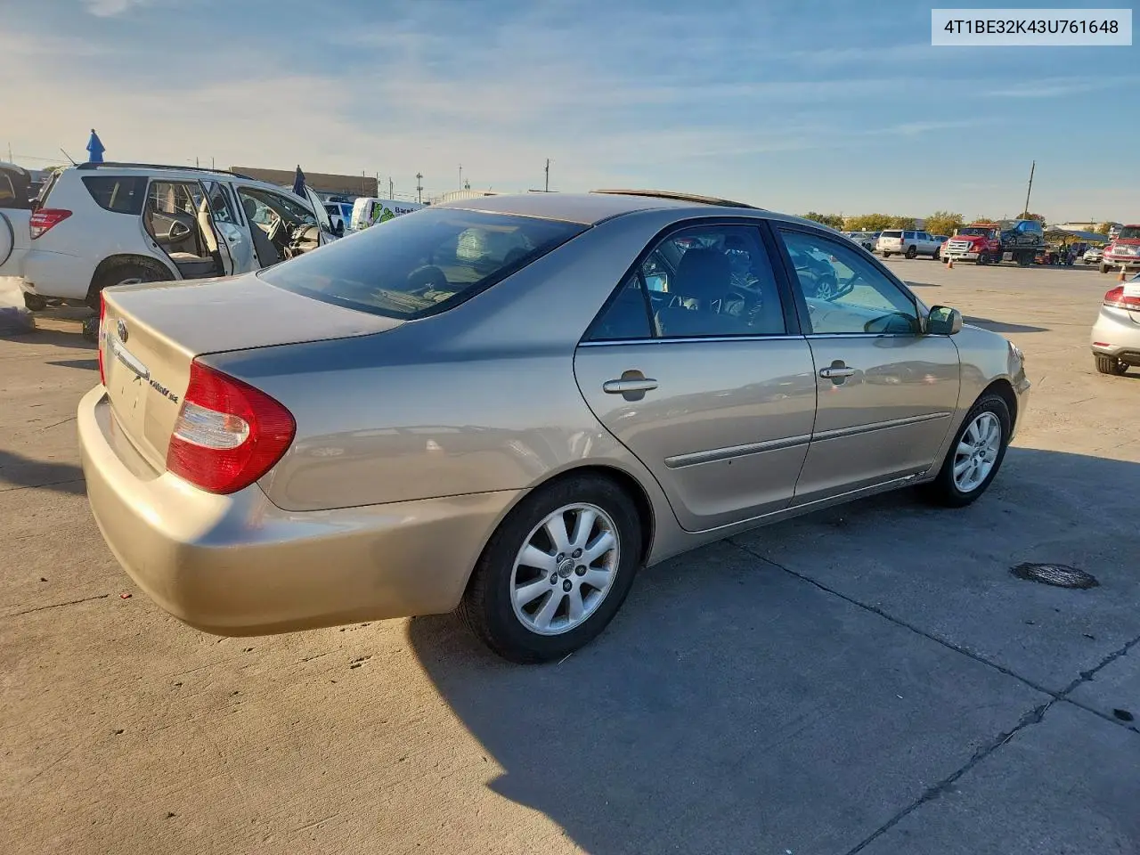 4T1BE32K43U761648 2003 Toyota Camry Le