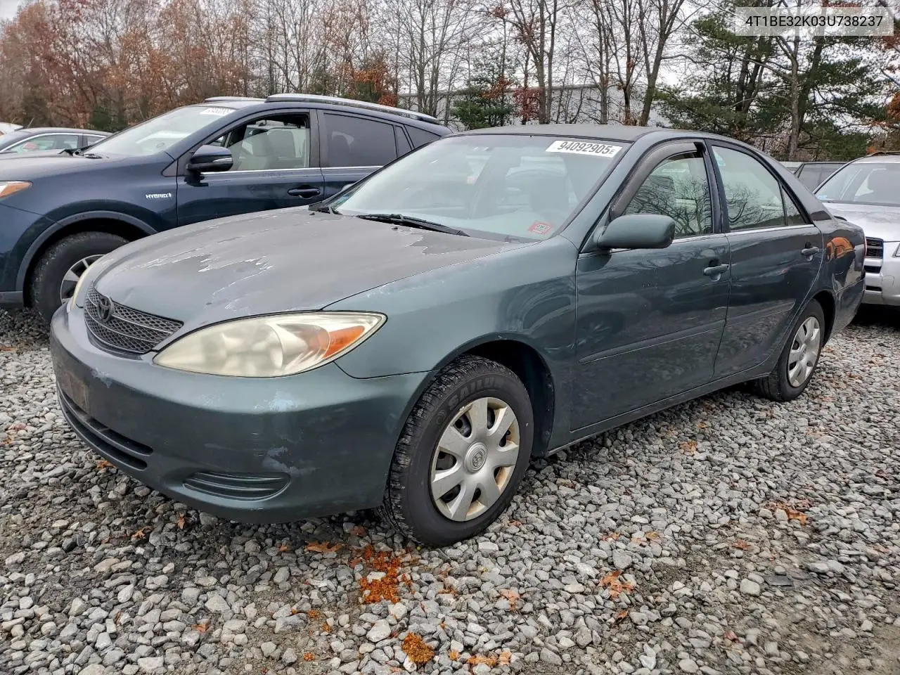 4T1BE32K03U738237 2003 Toyota Camry Le