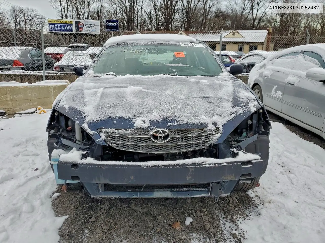 4T1BE32K03U252432 2003 Toyota Camry Le