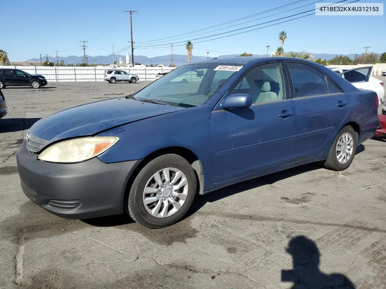 4T1BE32KX4U312153 2004 Toyota Camry Le