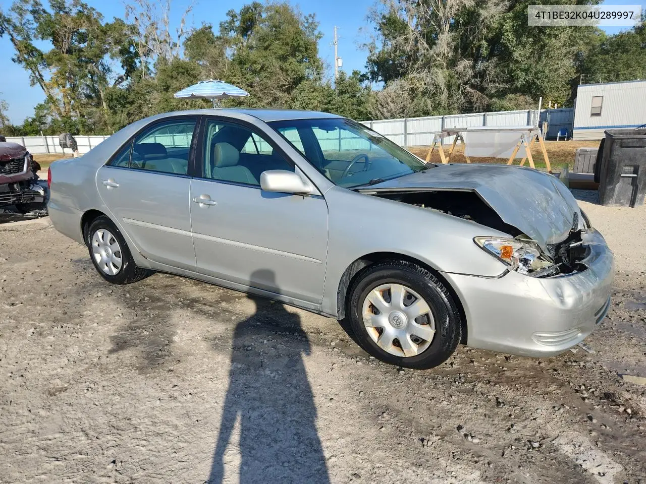 4T1BE32K04U289997 2004 Toyota Camry Le