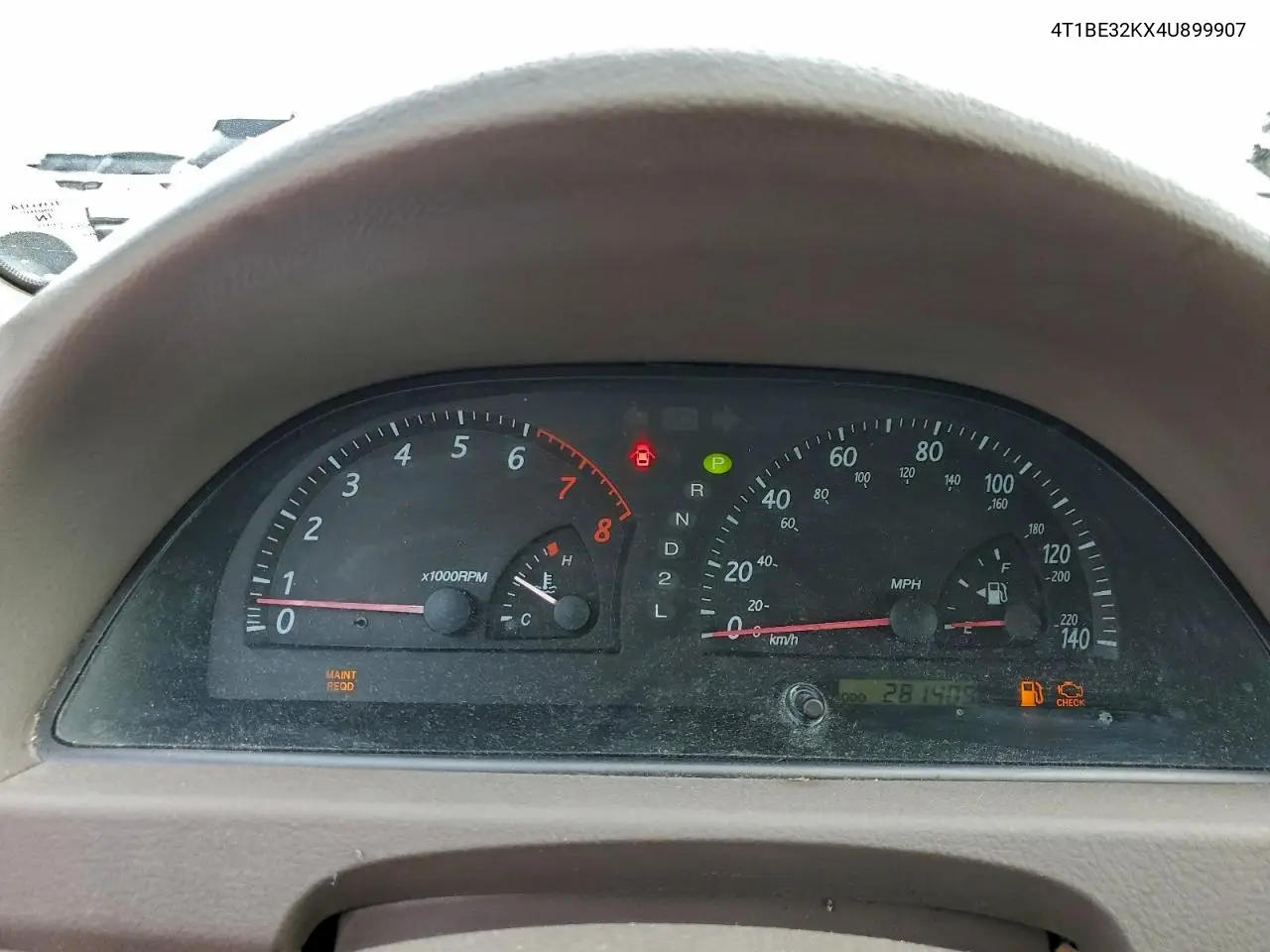 4T1BE32KX4U899907 2004 Toyota Camry Le