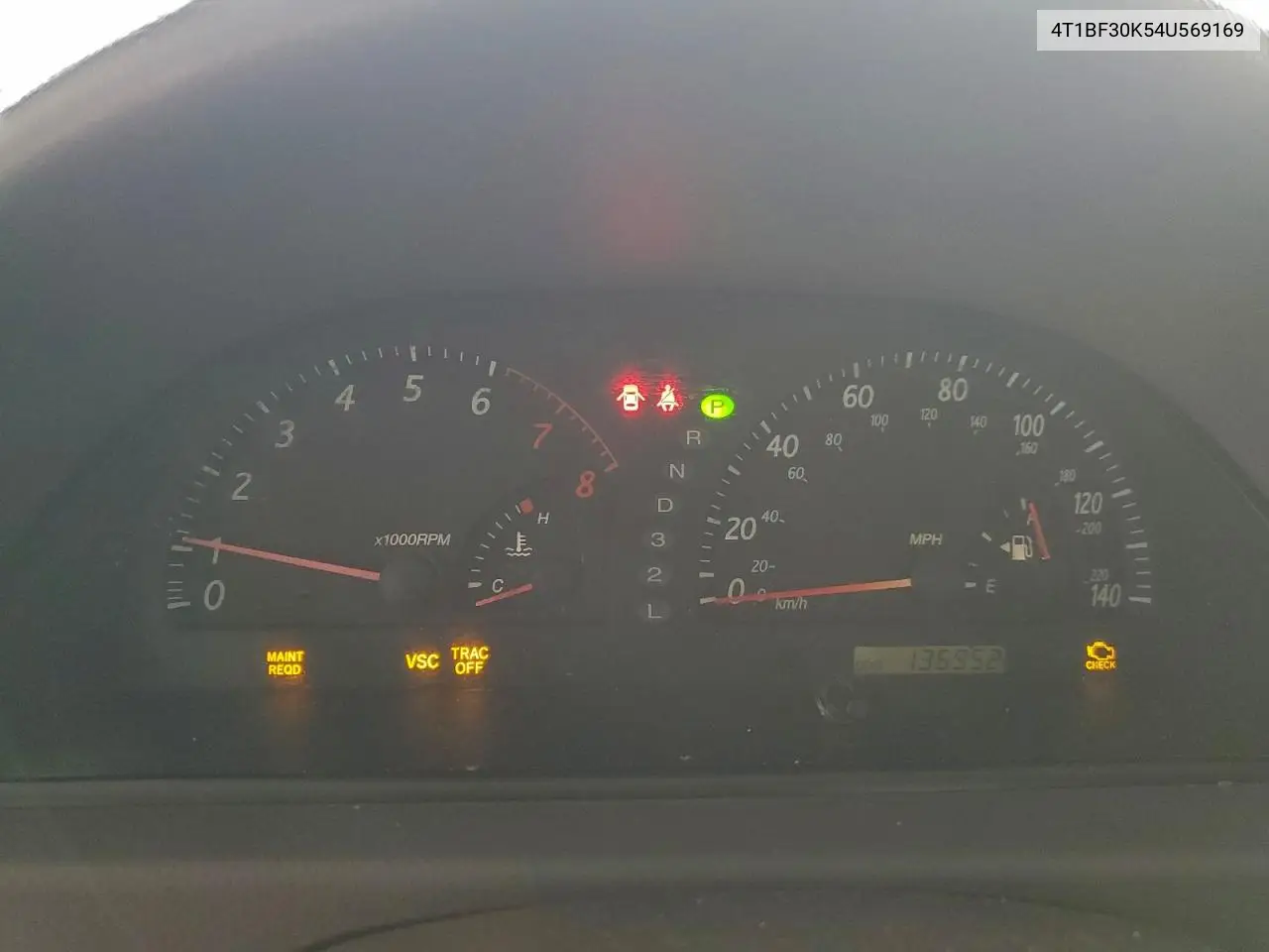 4T1BF30K54U569169 2004 Toyota Camry Le