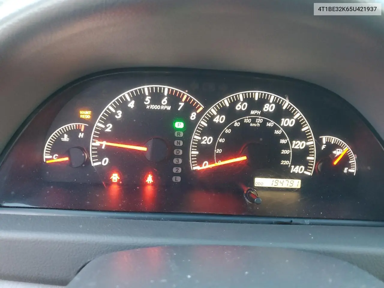 4T1BE32K65U421937 2005 Toyota Camry Le