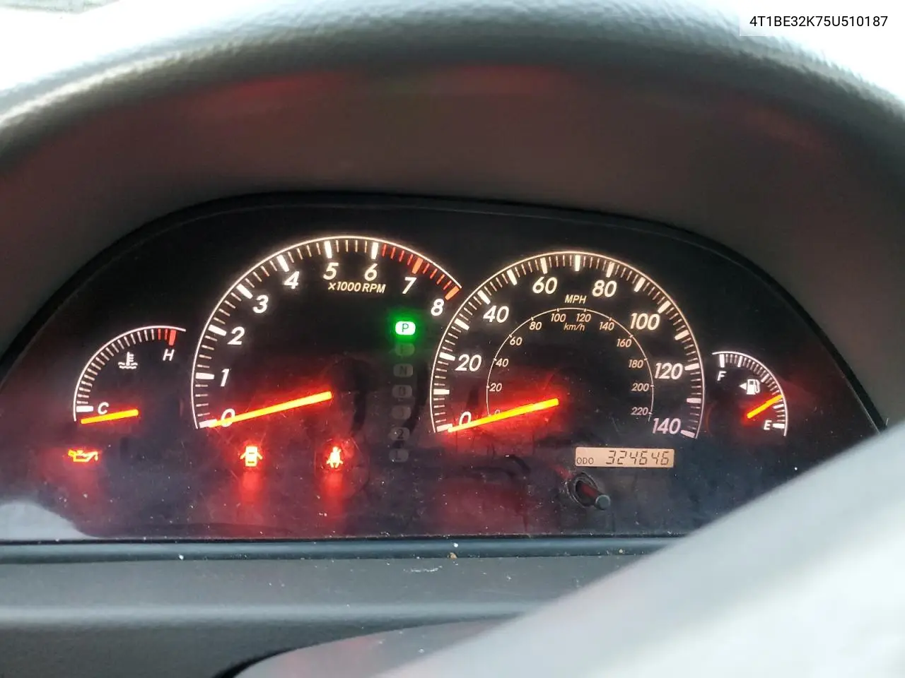 4T1BE32K75U510187 2005 Toyota Camry Le