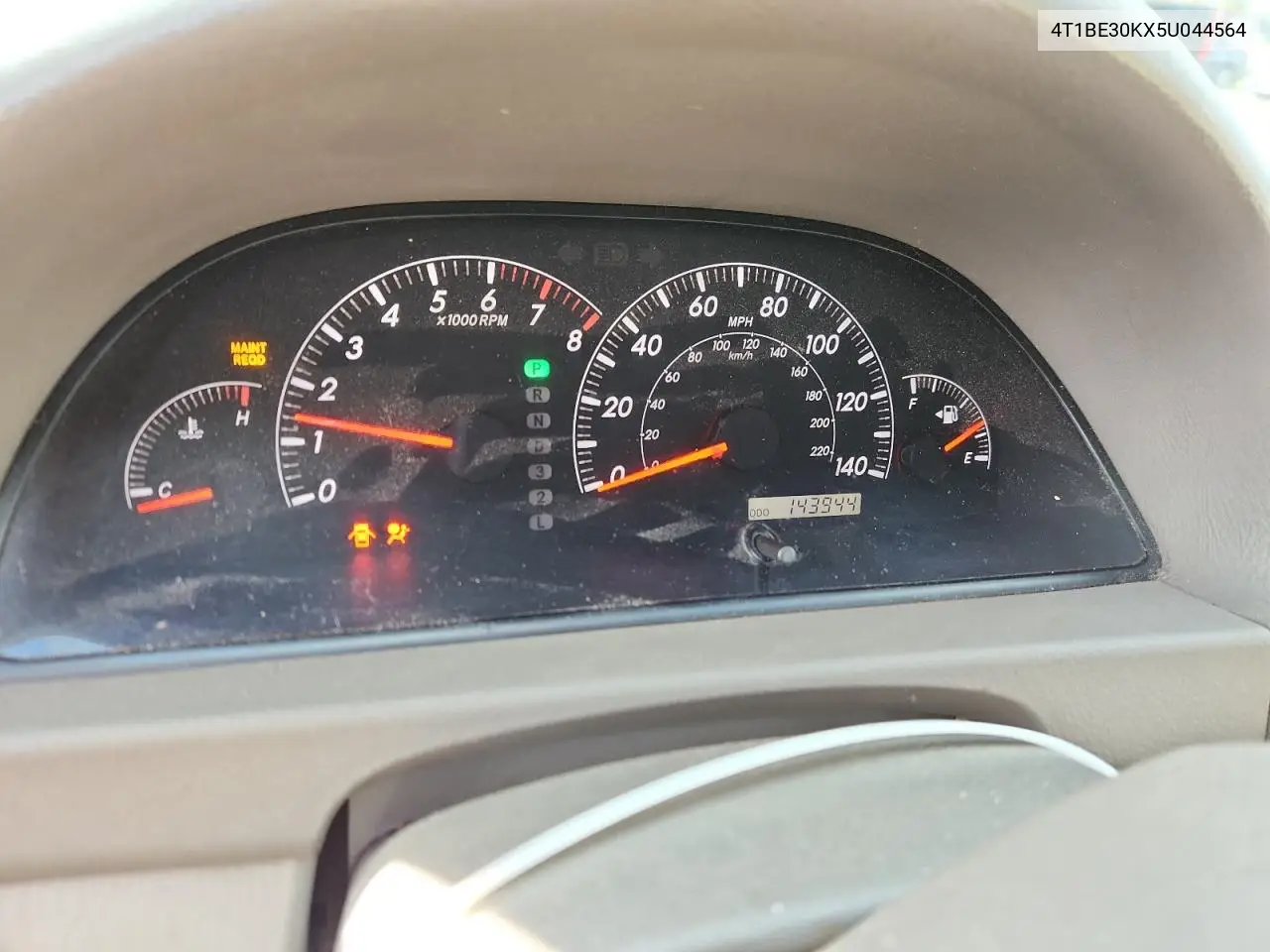 4T1BE30KX5U044564 2005 Toyota Camry Le