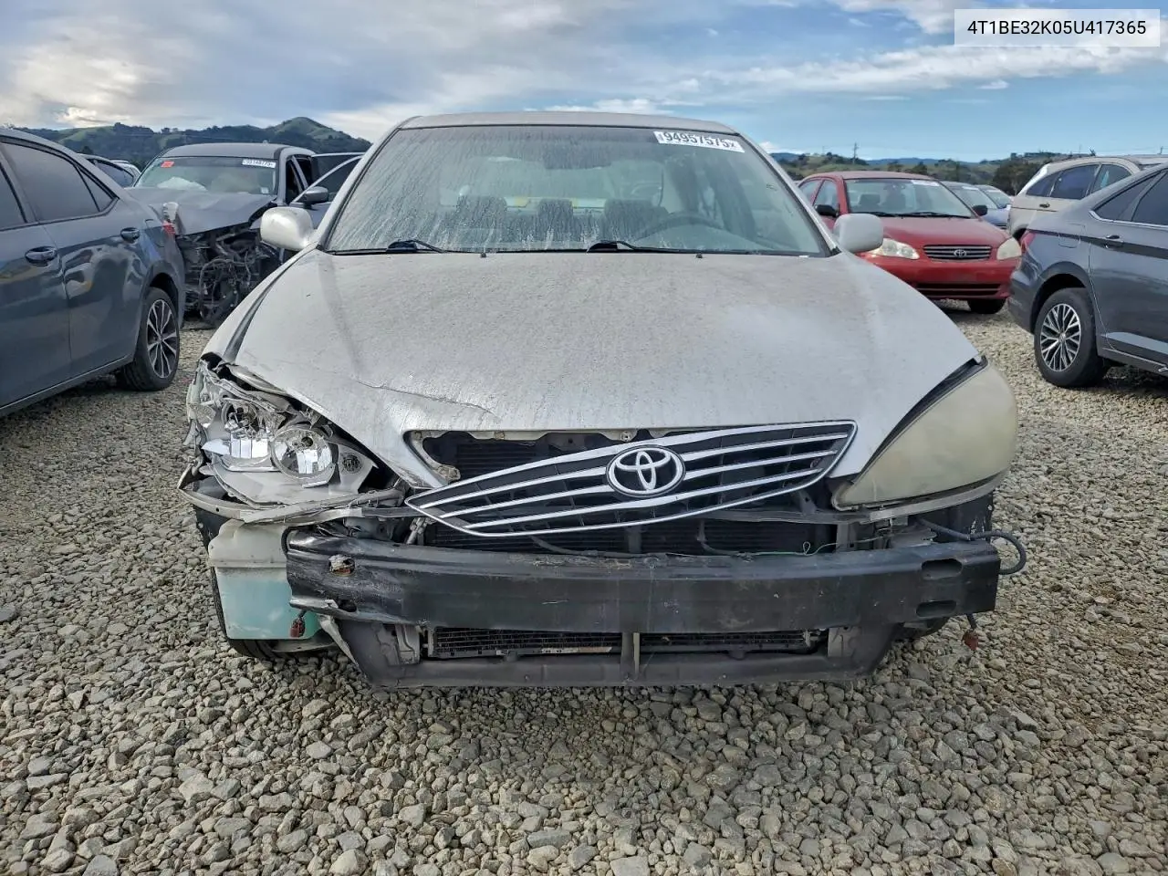 4T1BE32K05U417365 2005 Toyota Camry Le