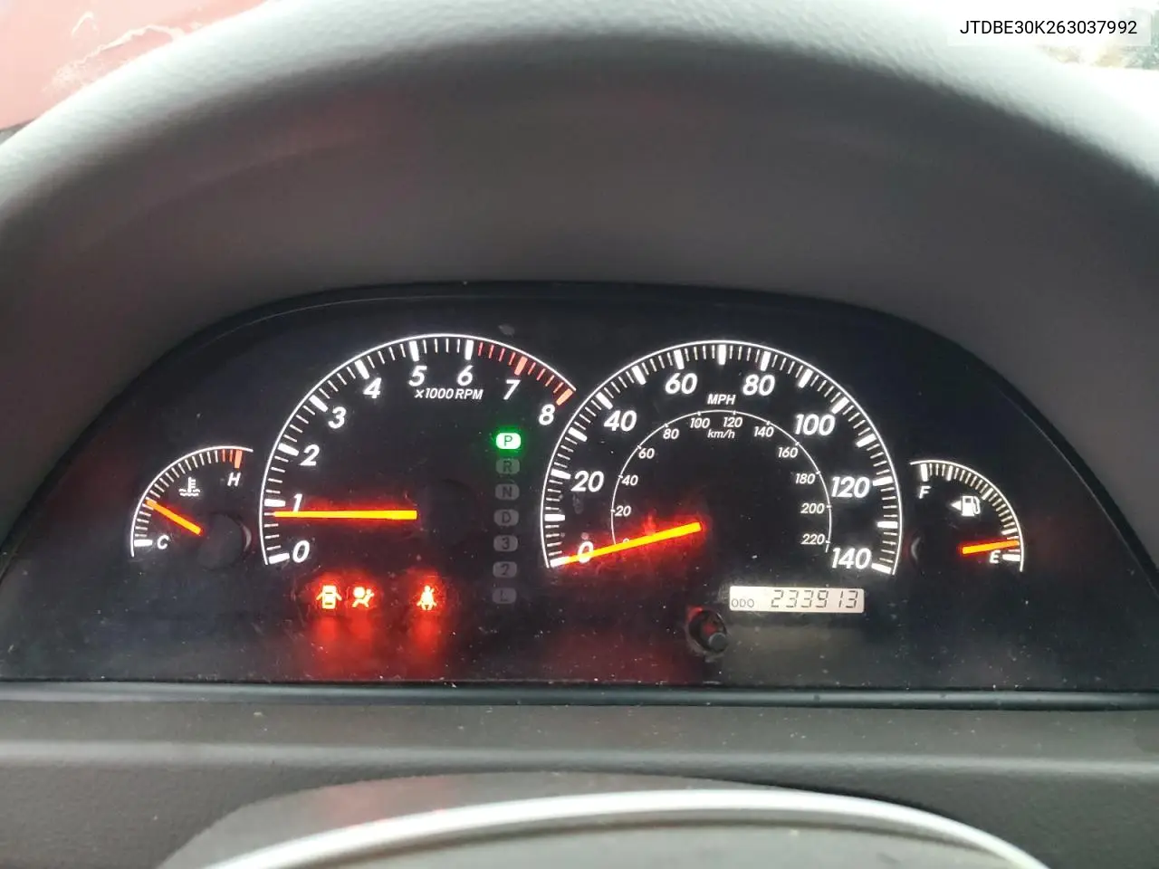 JTDBE30K263037992 2006 Toyota Camry Le