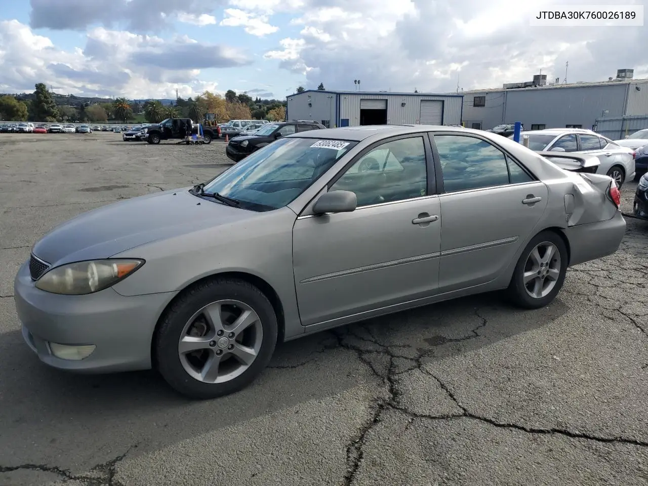 JTDBA30K760026189 2006 Toyota Camry Se