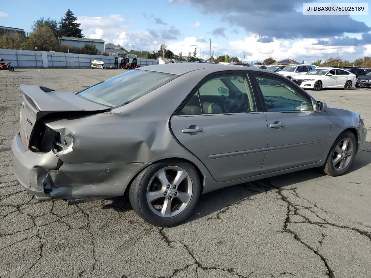JTDBA30K760026189 2006 Toyota Camry Se