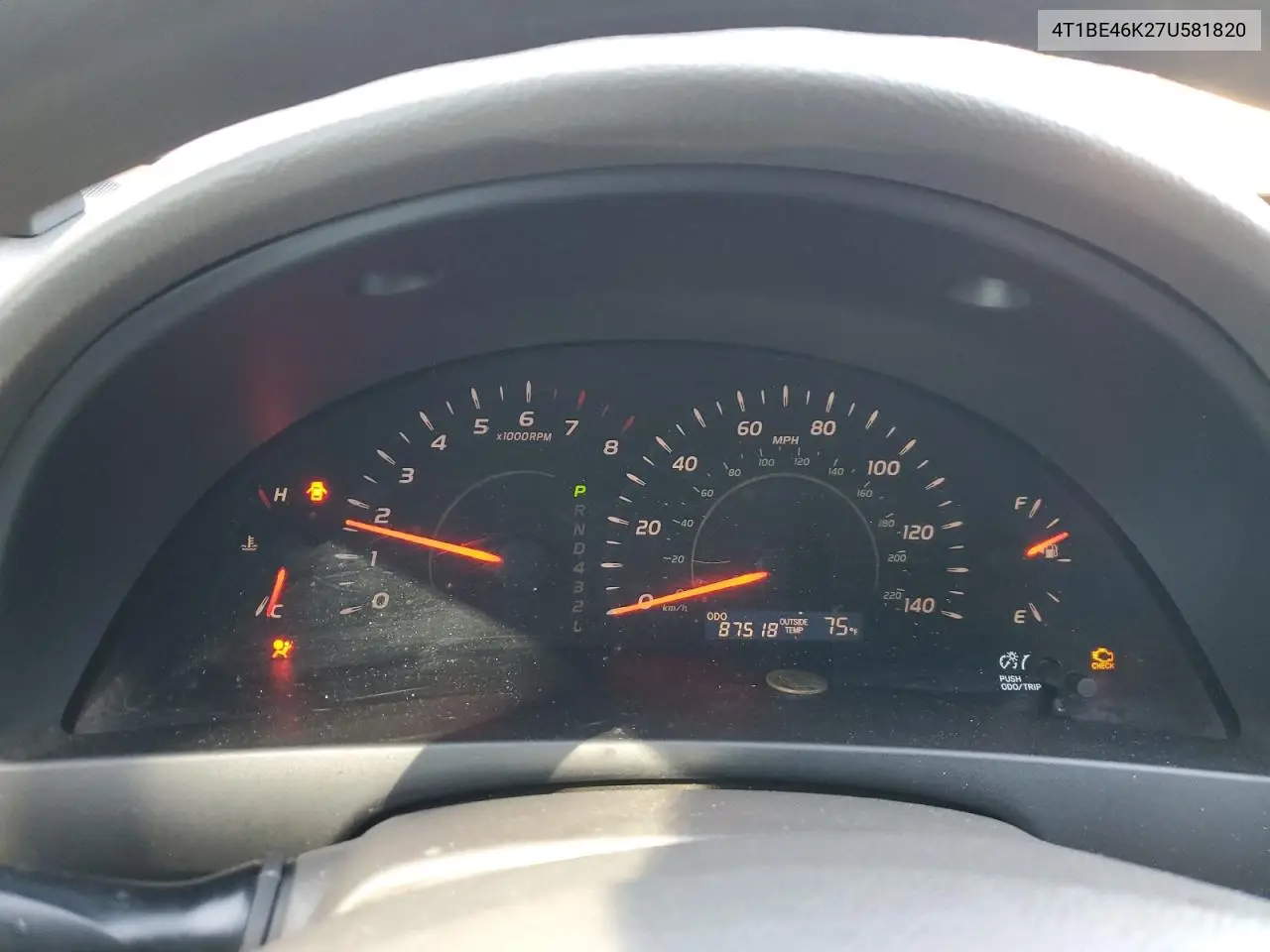 4T1BE46K27U581820 2007 Toyota Camry Le