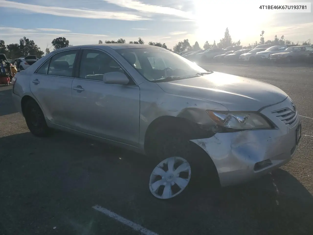 4T1BE46K67U193781 2007 Toyota Camry Ce
