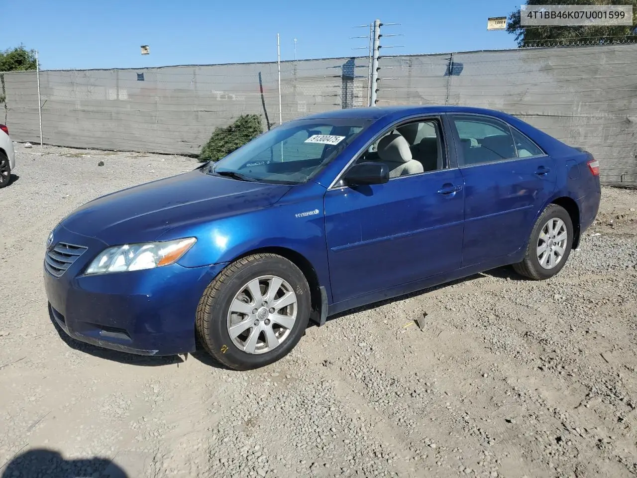 4T1BB46K07U001599 2007 Toyota Camry Hybrid