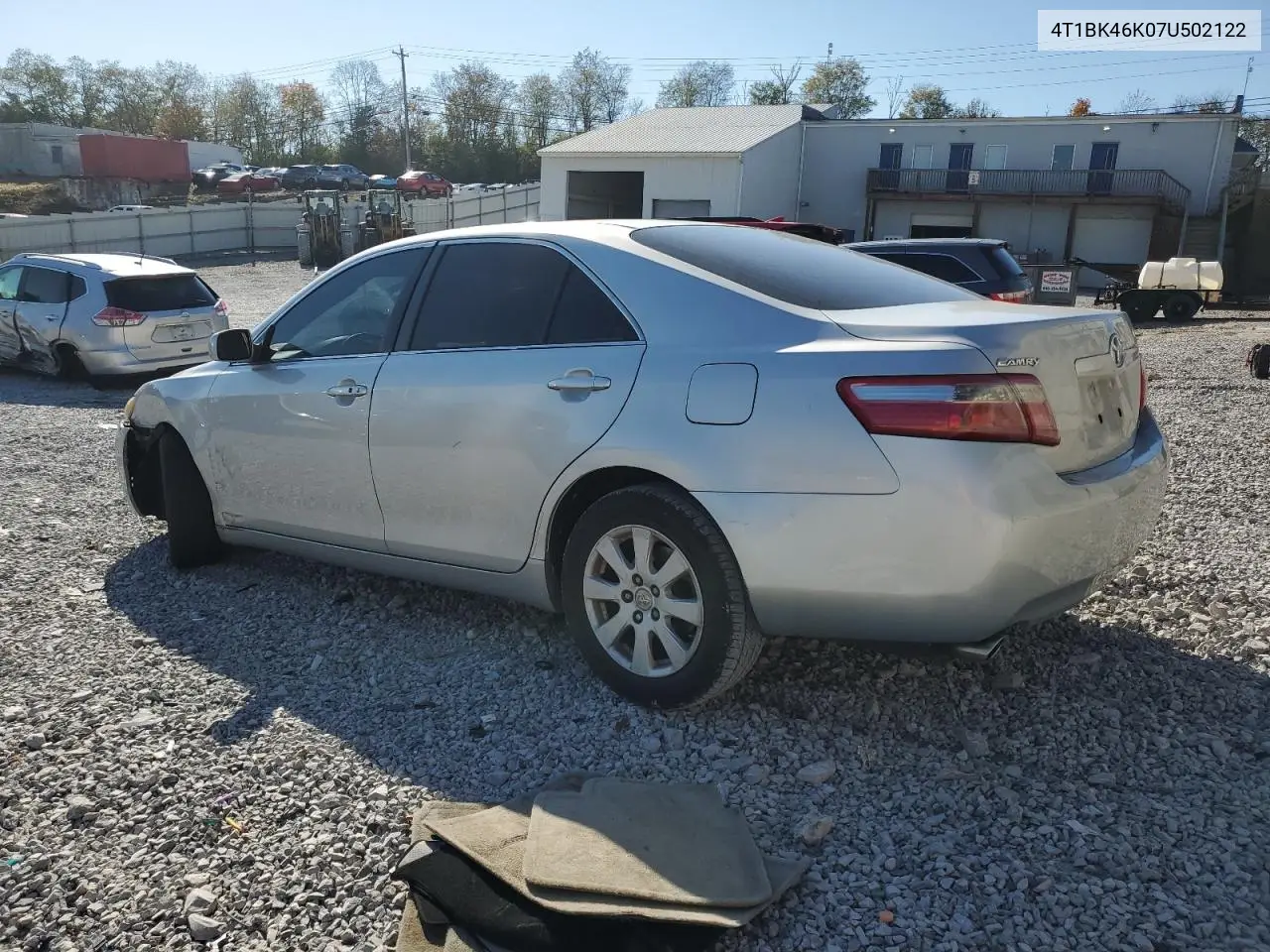 4T1BK46K07U502122 2007 Toyota Camry Le