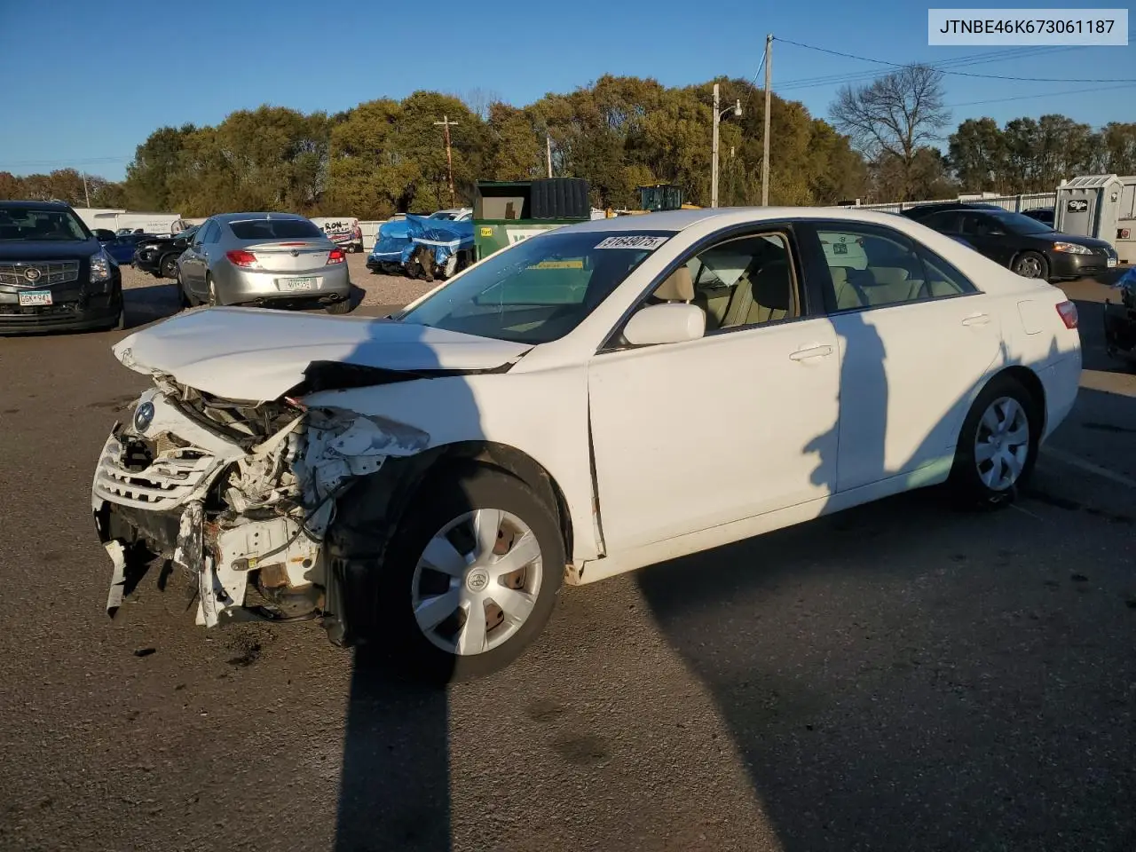 JTNBE46K673061187 2007 Toyota Camry Ce