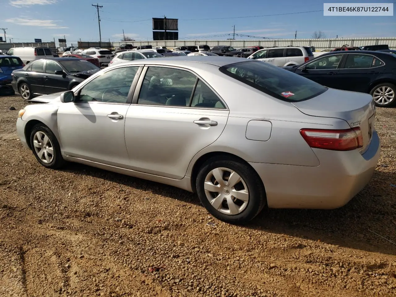 4T1BE46K87U122744 2007 Toyota Camry Ce