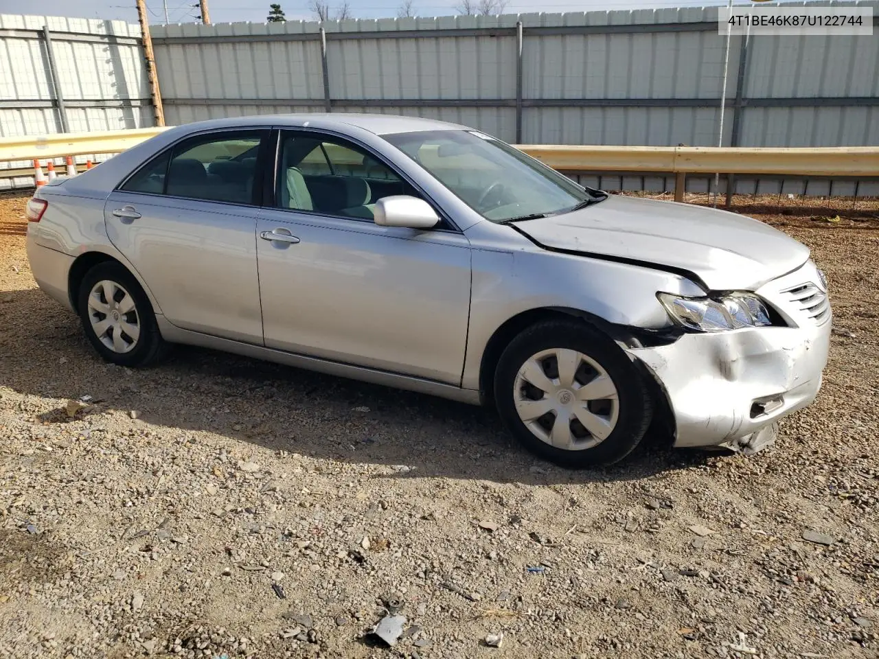 4T1BE46K87U122744 2007 Toyota Camry Ce