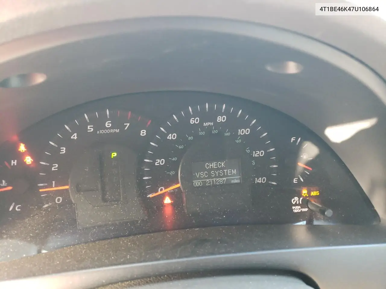 4T1BE46K47U106864 2007 Toyota Camry Ce