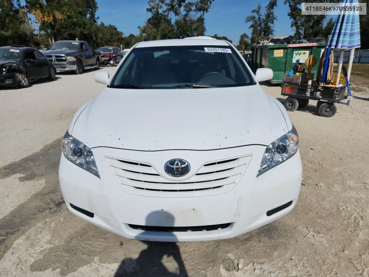 4T1BE46K97U535935 2007 Toyota Camry Ce