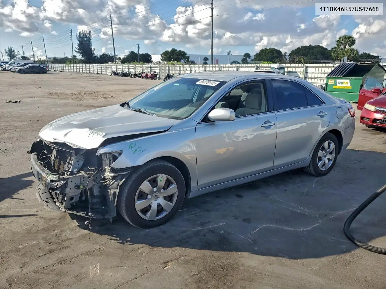 4T1BK46K57U547668 2007 Toyota Camry Le