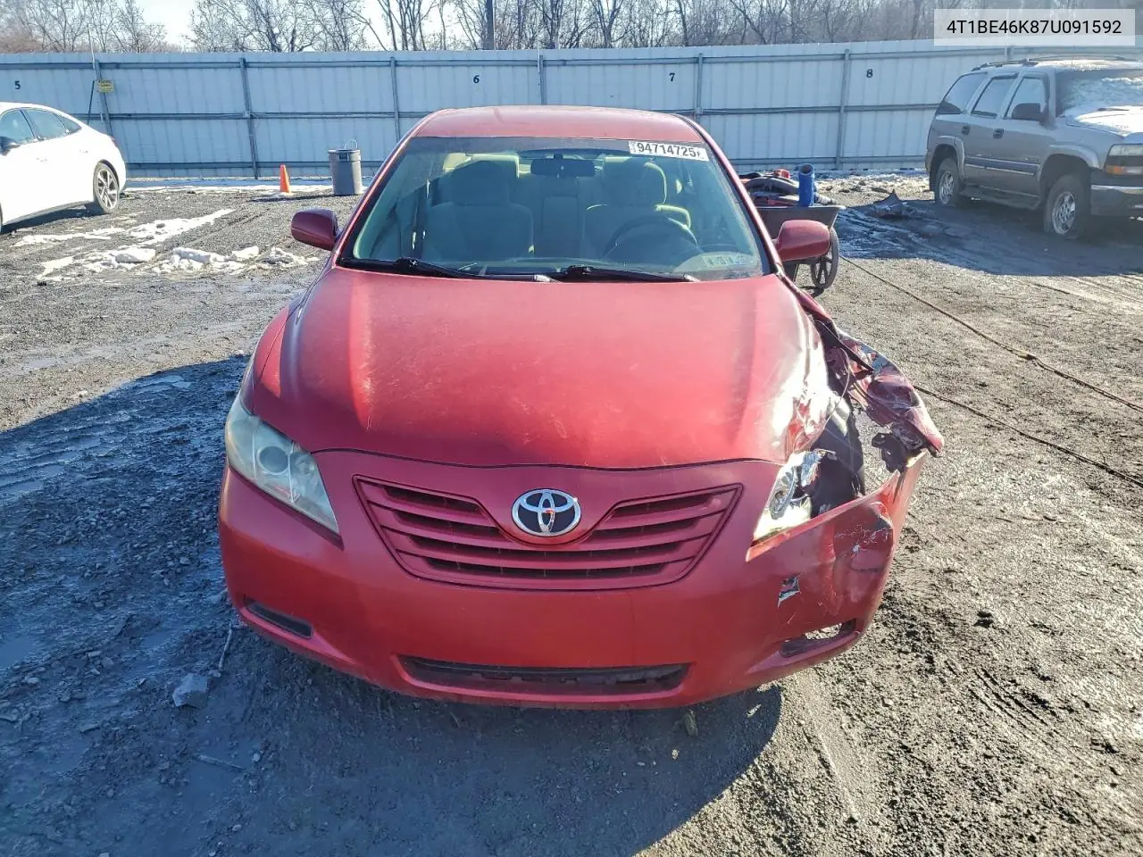 4T1BE46K87U091592 2007 Toyota Camry Ce