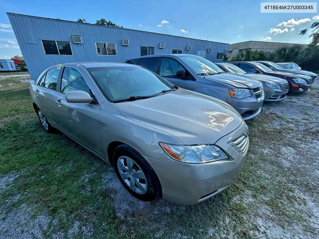 4T1BE46K27U003345 2007 Toyota Camry Ce
