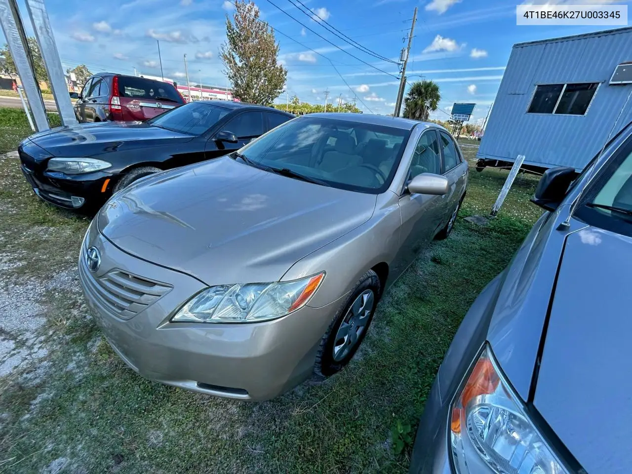 4T1BE46K27U003345 2007 Toyota Camry Ce