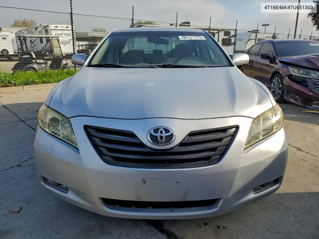4T1BE46K47U651303 2007 Toyota Camry Ce