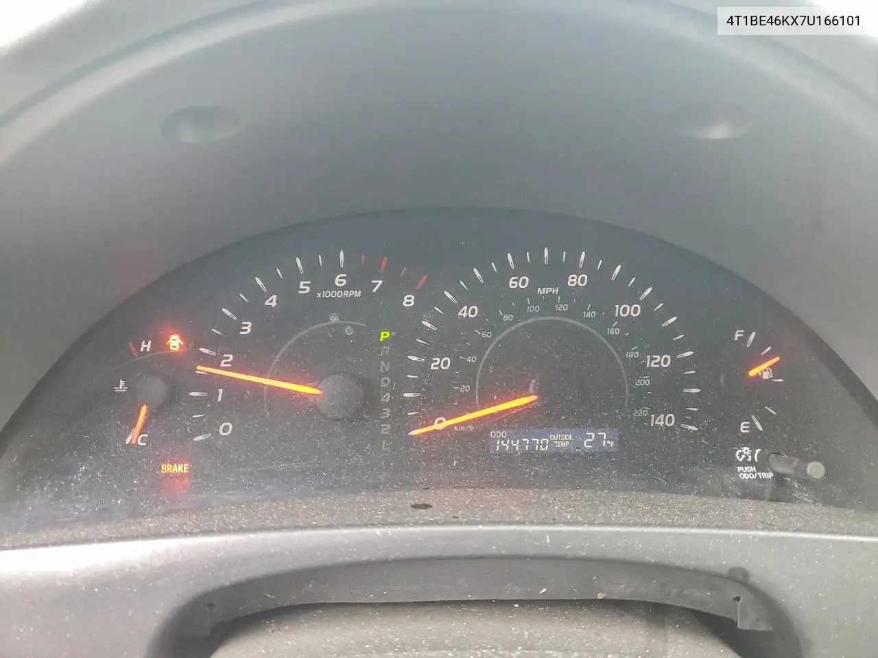 4T1BE46KX7U166101 2007 Toyota Camry Ce