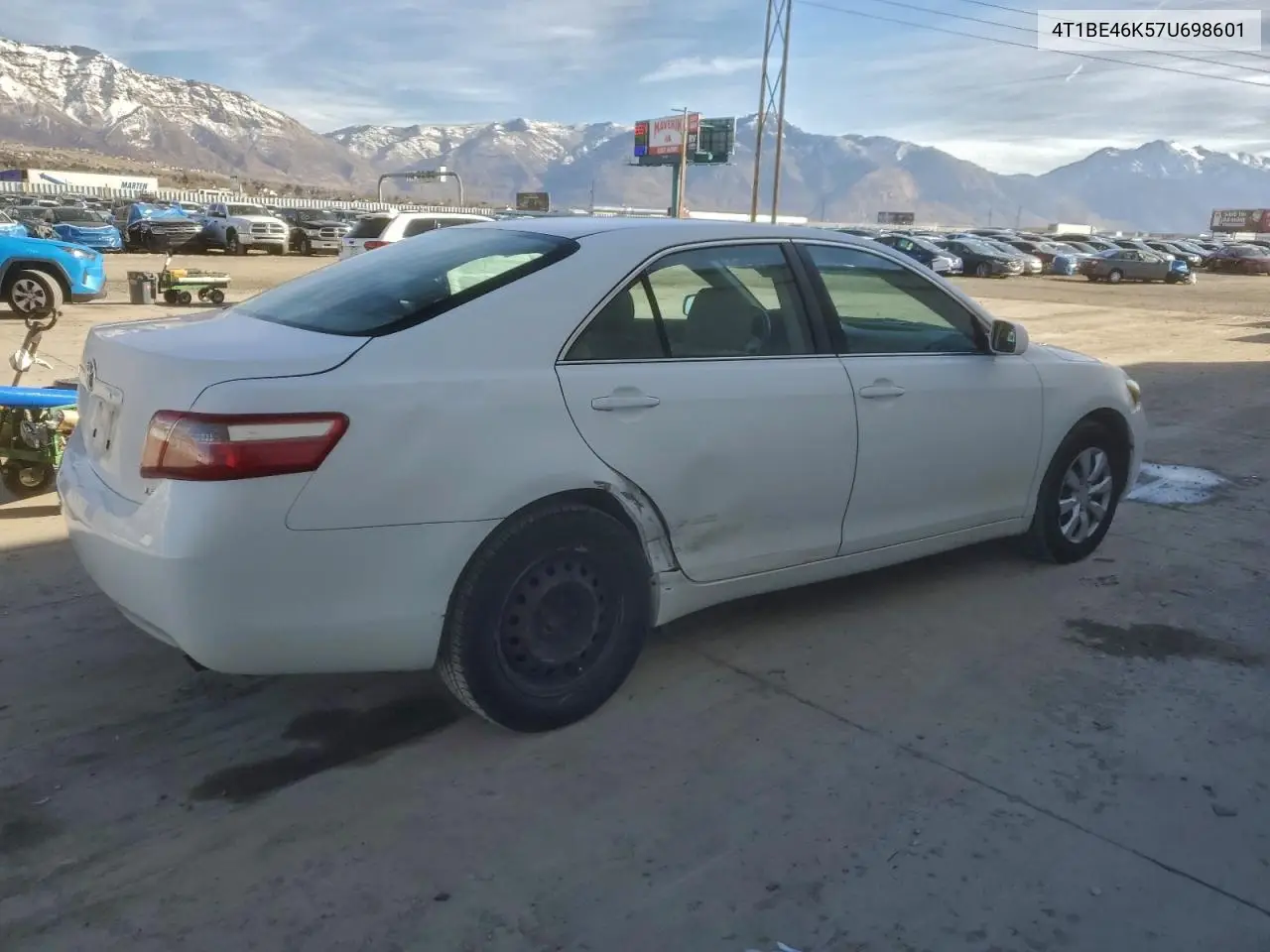 4T1BE46K57U698601 2007 Toyota Camry Le