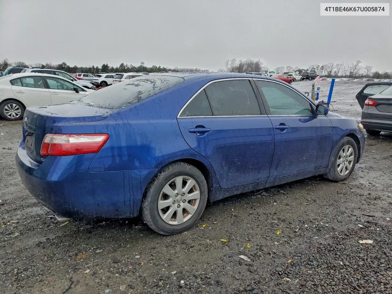 4T1BE46K67U005874 2007 Toyota Camry Ce