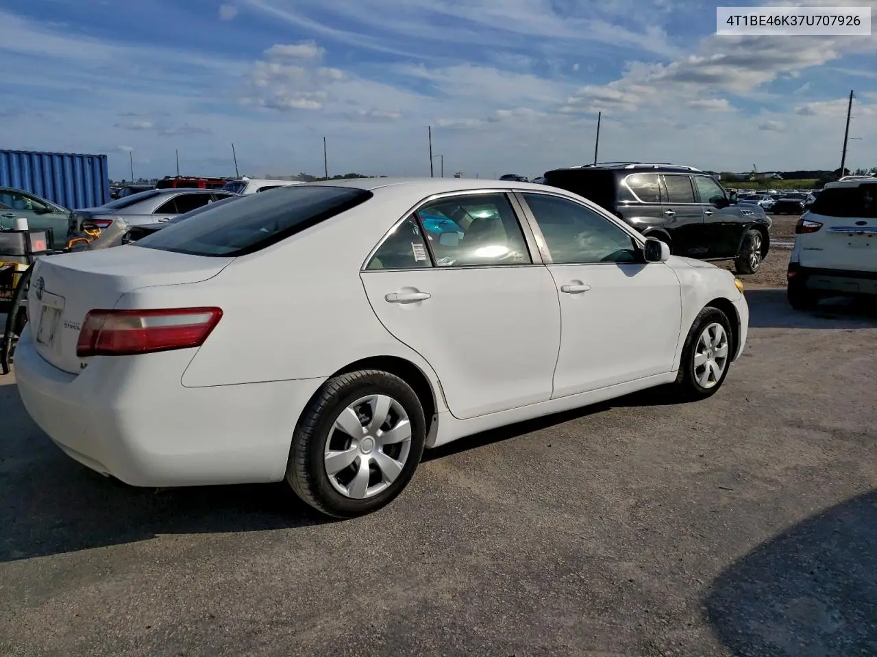 4T1BE46K37U707926 2007 Toyota Camry Ce