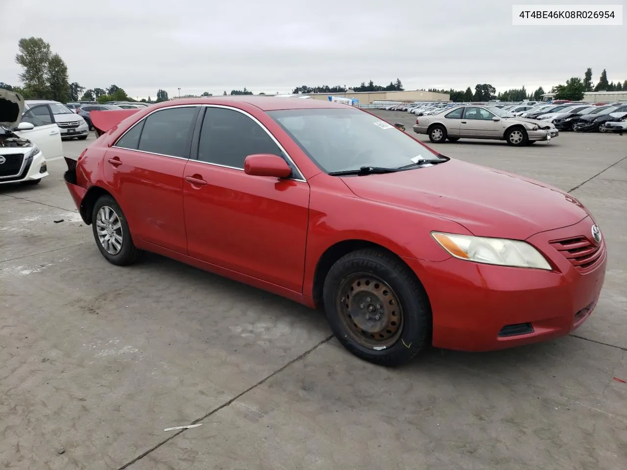 2008 Toyota Camry Ce VIN: 4T4BE46K08R026954 Lot: 65450114