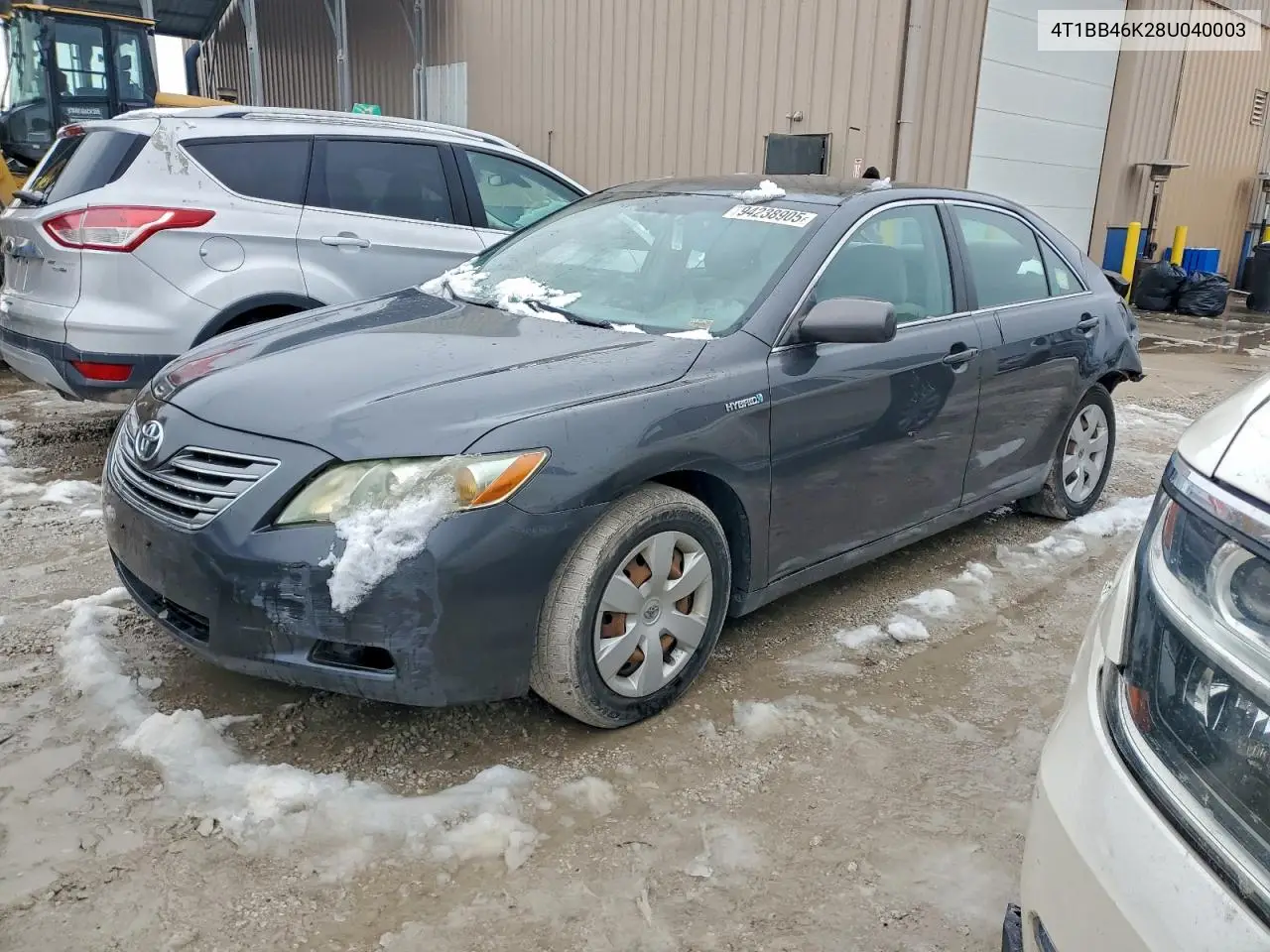 4T1BB46K28U040003 2008 Toyota Camry Hybrid